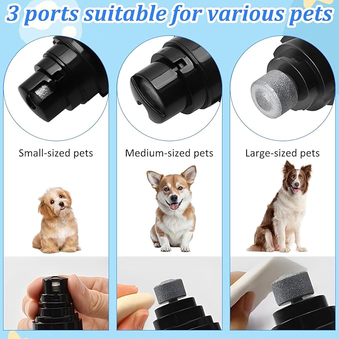 Heusom Silent Groom Pro Nail Grinder,2025 Upgraded Dog Nail Trimmer,Rechargeable USB Charging Pet Nail Grinder for Dog Nail Grinders,Pet Paws Grooming Smoothing Tool