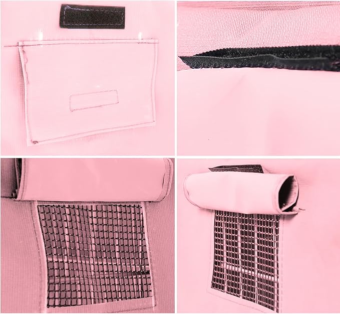 Dog Crate Cover Waterpoof Pink Pet Kennel Covers for Puppy Cat Indoor Outdoor Fit for 1 Door Wire Crate, 18.50x12.60x14.96 Inch