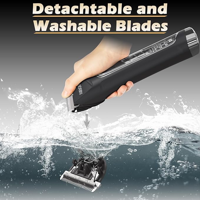 Dog Clippers for Grooming, 2600mAh 5-Speed Dog Grooming Clippers with LCD Display, Low Noise, Cordless Pet Hair Clippers Trimmer for Dogs