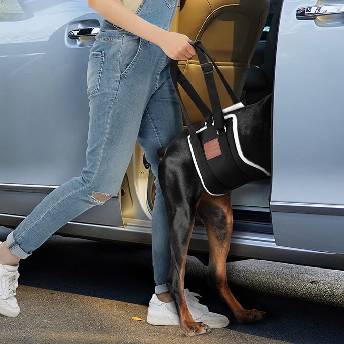 Dog Sling for Back Legs, Dog Lift Harness, Magic Tape Dog Sling for Large Dogs Hind Leg Support, Elderly Dog Lifter, Help Canie Hip Arthritis K9 Cruciate Ligament Rehabilitation (Medium)
