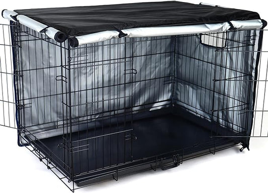 kefit Dog Crate Cover 54 inch, Kennel Cover for Dog Cage, Black