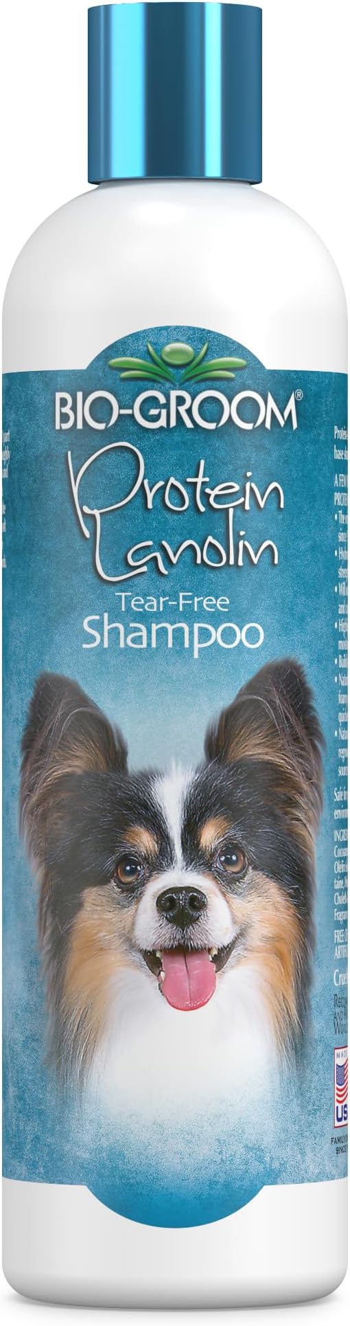 Bio-Groom Protein Lanolin Dog Shampoo – Tear-Free Pet Shampoo, Dog Bathing Supplies, Puppy Wash, Cat & Dog Grooming Supplies, Cruelty-Free, Made in USA, Tearless Dog Products – 12 fl oz 1-Pack
