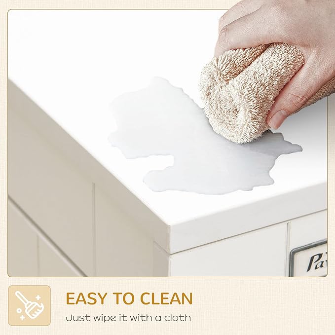 PawHut Dog Crate Furniture, 37" Dog Kennel Furniture with Water-Resistant Cushion, Double Doors for Large Dogs, Dog Crate End Table for Indoor Use, White