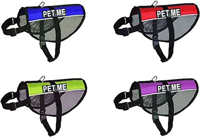 Service Dog mesh Vest Harness Cool Comfort Nylon Purchase Comes with 2 Reflective PET ME pathces. Please Measure Your Dog Before Ordering