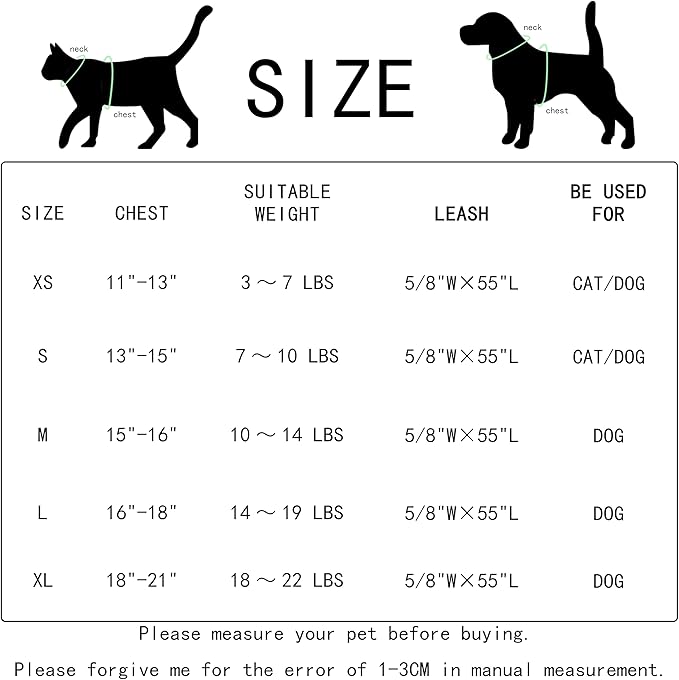 Soft Mesh Dog Harness and Leash Set, No-Chock Step-in Reflective Breathable Lightweight Easy Walk Escape Proof Vest Harnesses with Safety Buckle for Small Medium Dogs, Cats (Purple, Large)