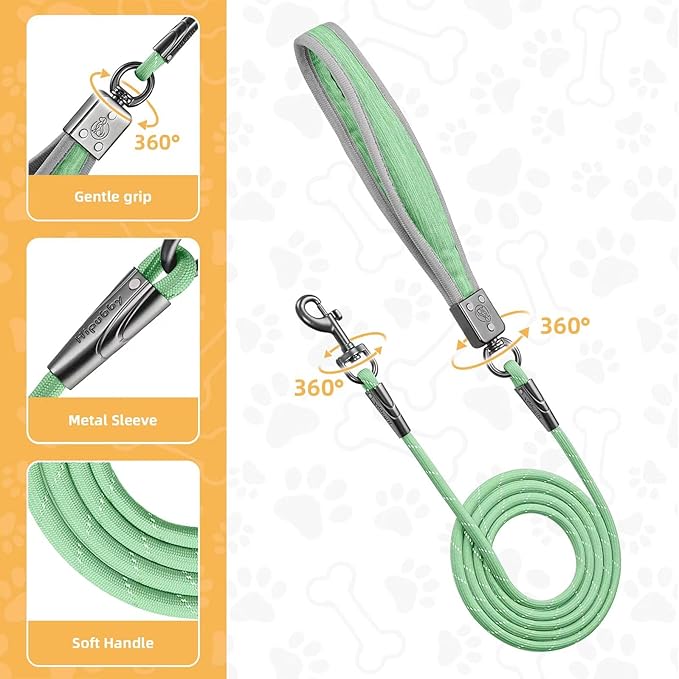 Dog Harness with Leash Set, Adjustable Soft Mesh Padded Reflective Dog Harnesse, Dog Leash with Soft Padded Handle, Puppy Harness and Leash Set for Walking,Training - Green, XXS