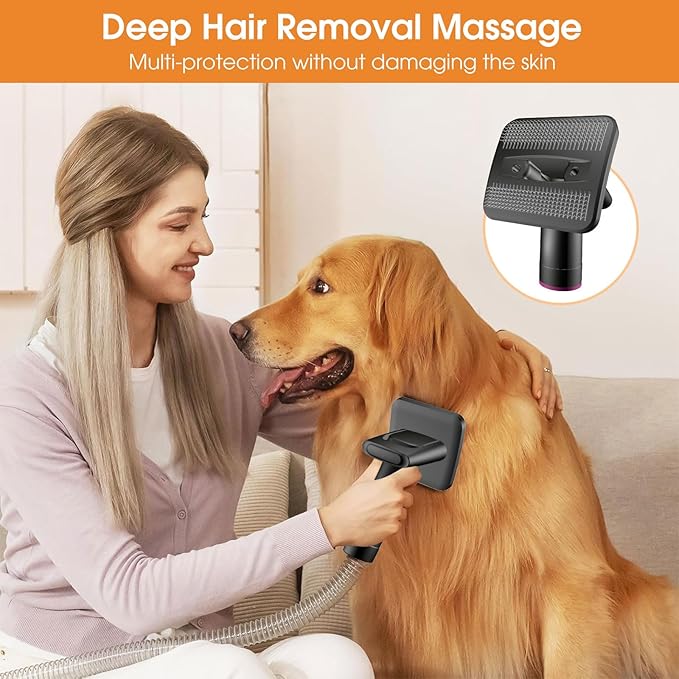 pet grooming vacuum for dogs-Pet Vacuum Grooming Comb Brush Hair Remover Shedding Deshedding Attachment Tool Kit for Dogs and Cats