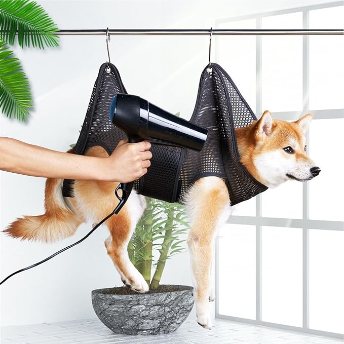 Dog Grooming Hammock, Relaxation Cat Hanger Sling for Trimming Clipping Nails Dog Sling Dog Hammock for Nail Trim Adjustable Dog Hammock Restraint Bag for Small Medium Large Dog