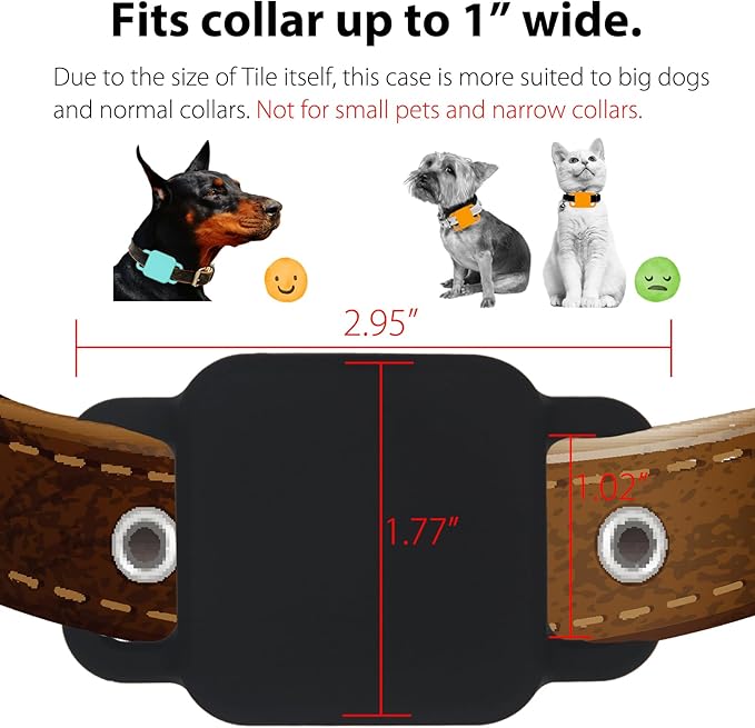 Silicone Tile Dog Collar Holder for Tile Pro 2020 & 2018, 2 Pack Tile Case Protective Cover for Pet Dog Cat (Black/Mint Green)