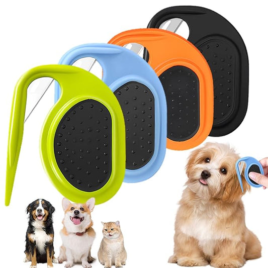 4Pcs Pet Knotting Comb, Multifunctional Dog Comb for Dog,Knotting Comb for Cat,Cat Massage Hair Removal Comb,Grooming Comb for Cat Remove Tangled and Loose Hair