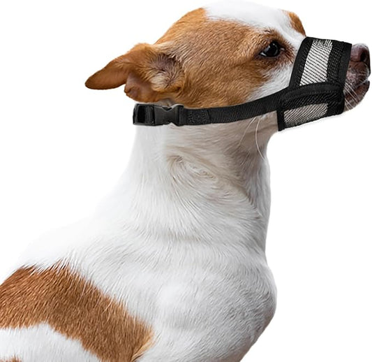 Flintstone Dog Muzzle for Small Dogs – Soft Mesh Muzzle for Small Dog Chihuahua Poodle Husky Labrador | Breathable Small Dog Muzzle Guard| Small Dog Muzzles to Prevent Biting Chewing Small, 6.5”-8”