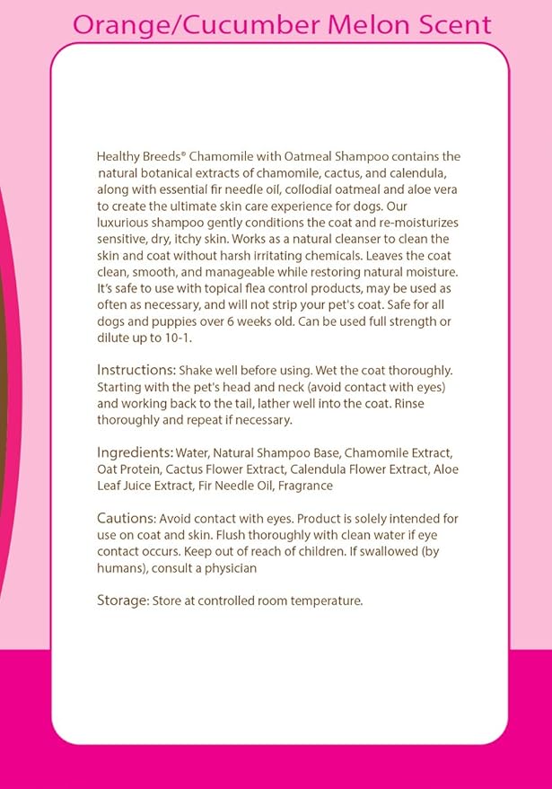 Healthy Breeds Pug Chamomile Soothing Dog Shampoo 8 oz (Pack of 2)