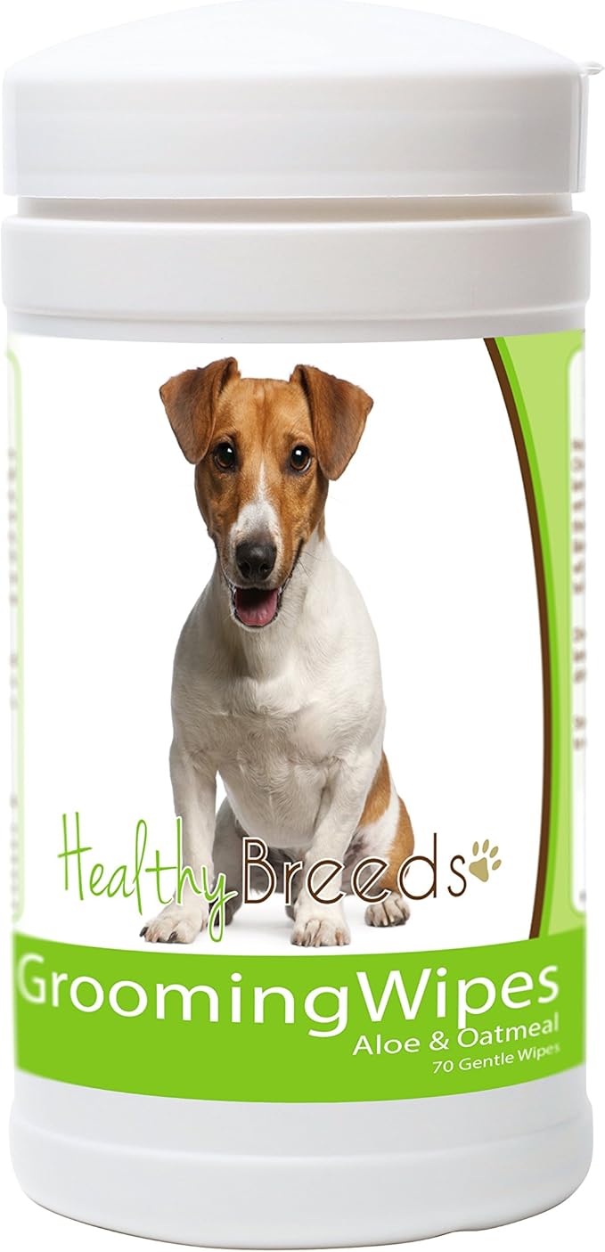 Healthy Breeds Jack Russell Terrier Grooming Wipes 70 Count