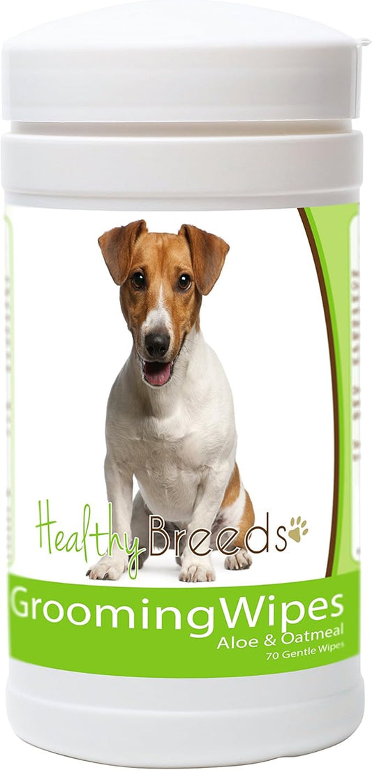 Healthy Breeds Jack Russell Terrier Grooming Wipes 70 Count