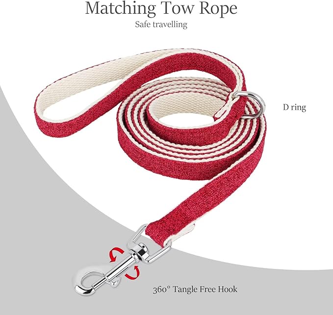 Beirui Small Dog Harness and Leash Set, Soft Lightweight Puppy Harness, Adjustable Bow Tie Puppy Harness for Small Dogs (Red, XS)