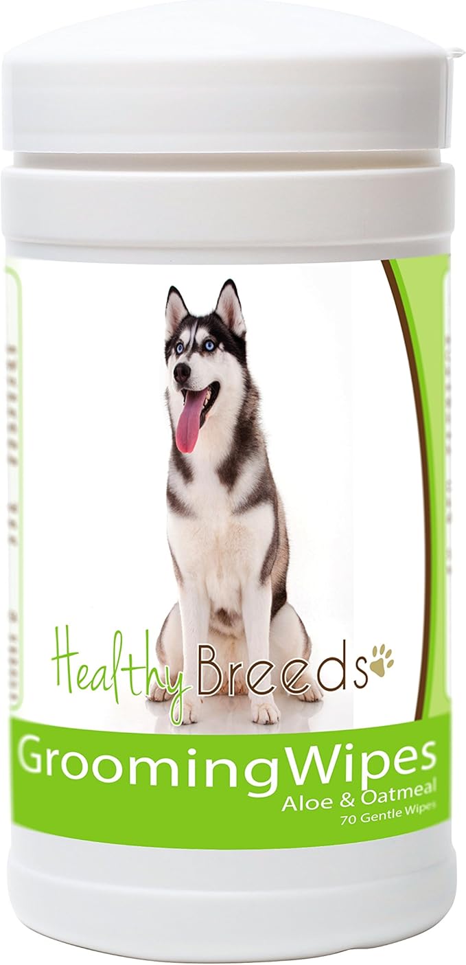 Healthy Breeds Siberian Husky Grooming Wipes 70 Count