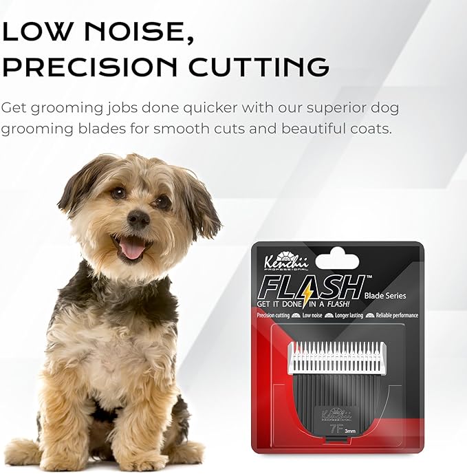 Kenchii Flash Clipper Blade (7F,3mm) Only Compatible With Flash Clipper, Black & White
