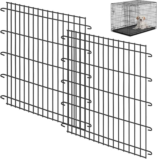 Tandefio 2 Pcs Dog Crate Divider Panel Metal Pets Divider Panel Dog Crate for Pets(42 Inches)