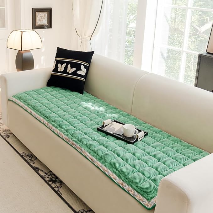 Dog Couch Cover Protector, Couch Cover for Dogs Washable, Pet Couch Covers for Sofa, Non Slip Dog Bed Sofa Cover (Green, 27.6" x 70.9")