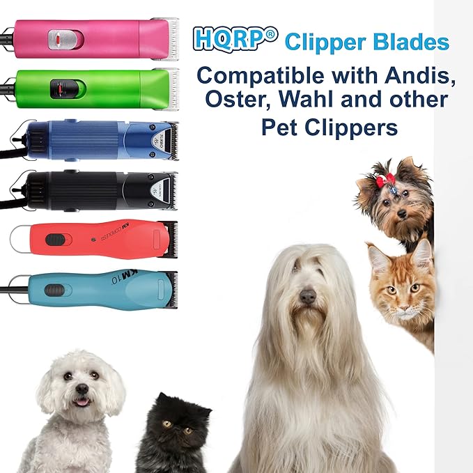 HQRP Animal Clipper Blade Compatible with Oster Size-10 CryogenX Professional 078919-046-005 78919-046 Pet Grooming 76918-126 Classic 76, Star-Teq, Power-Teq Clippers