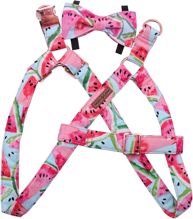 Unique style paws Dog Harness Adjustable Harnesses Durable Hardware with Comfortable Bowtie for Small Medium Large Dogs