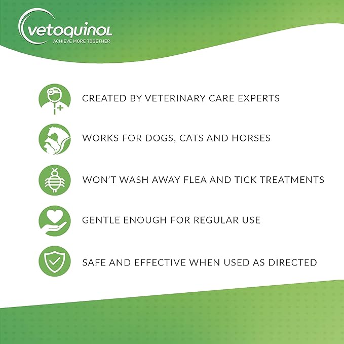 Vetoquinol Universal Medicated Shampoo for Dogs, Cats and Horses, 16oz