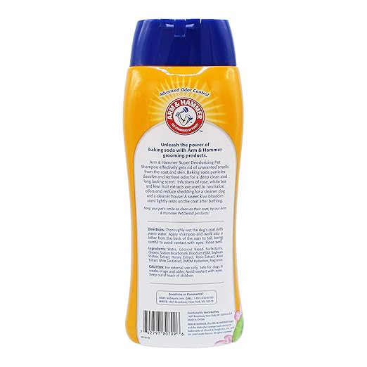 Arm & Hammer for Pets Super Deodorizing Shampoo for Dogs | Best Odor Eliminating Dog Shampoo | Great for All Dogs & Puppies, Fresh Kiwi Blossom Scent, 20 oz, 6-Pack