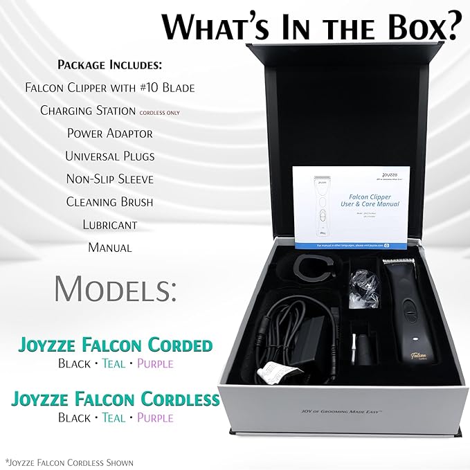 Falcon Clipper 2 Speed - Professional Dog Grooming Clippers with Precision, Power, Low Noise, Dog Clippers for Grooming