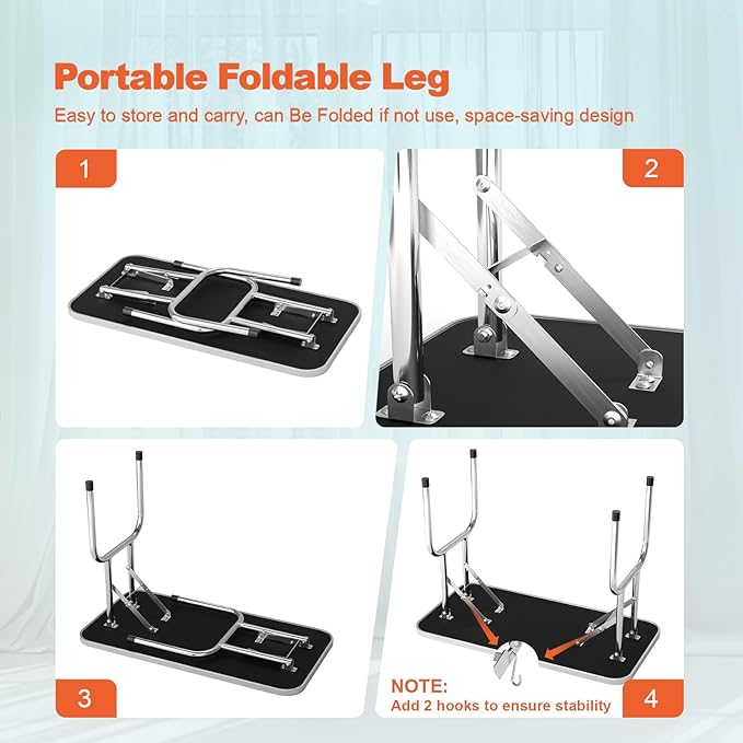 46'' Modern Blue Dog Grooming Table, Foldable Professional Grooming Table for Large Dogs, Up to 330lbs, Stainless Steel