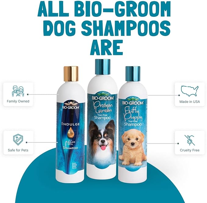 Bio-Groom Protein Lanolin Dog Shampoo – Tear-Free Pet Shampoo, Dog Bathing Supplies, Puppy Wash, Cat & Dog Grooming Supplies, Cruelty-Free, Made in USA, Tearless Dog Products – 2.5 Gallons