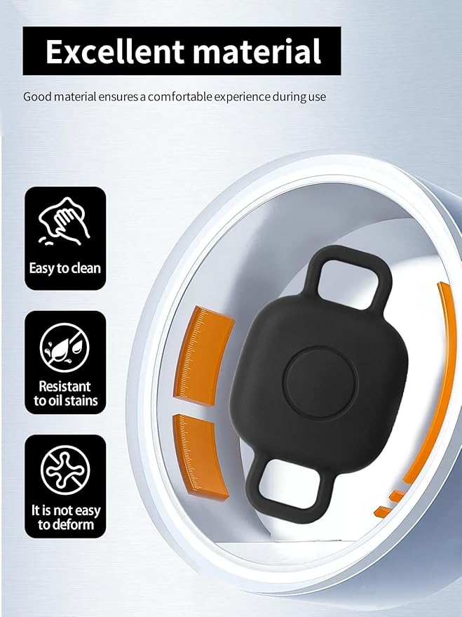 Case for Tile by Life360 Mate (2024) Bluetooth Tracker for Dog, Cat, Pets, Soft Silicone Protective Portable Scratch Shock Resistant，1 Black+1 White.