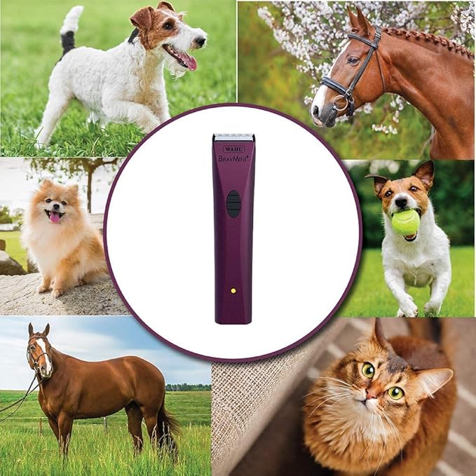 Wahl Professional Animal Bravmini+ Pet, Dog, Cat, & Horse Cordless Trimmer Kit - Purple