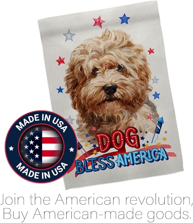Breeze Decor Patriotic Shaggy Havanese House Flag 2 pcs Pack Dog Puppy Spoiled Paw Canine Fur Pet Nature Farm Animal Creature Banner Small Garden Yard Gift Double-Sided, Made in USA