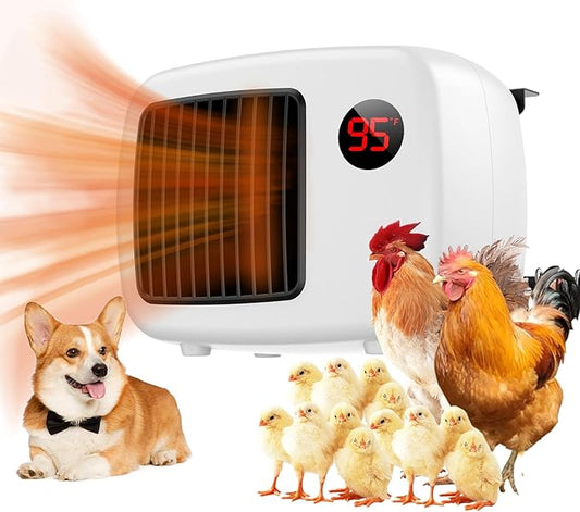 Unique Design 600W/300W Dog House Heater with Thermostat for Outside Winter Insulated House 6 Ft Anti Chew Cord, Safe Heated Outdoor & Won't Burn Pets, Indoor Electric Pet Kennel Heater