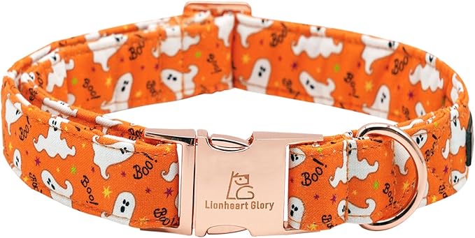 Lionheart glory Halloween Dog Collars, Fall Dog Collar Heavy Duty Adjustable Dog Collar for X-Small Puppy Collar Dog Female or Male Dog Collar