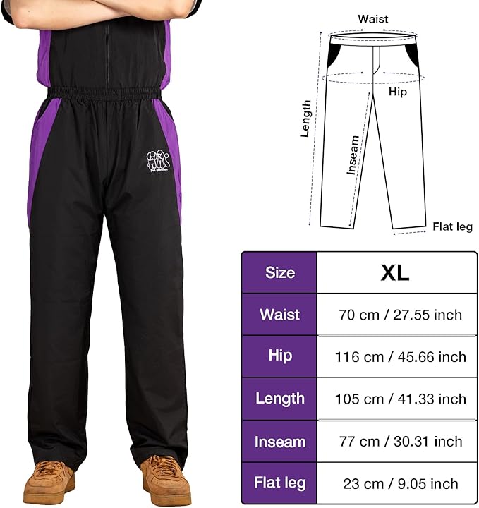 Noverlife Breathable Grooming Pants, XL Size, Anti-Static Pet Beautician Trousers with 2 Pockets, Dog Cat Groomer Cosmetologist Uniforms, Soft Pet Groomer Trousers, Splash Proof Trousers for Pet Store