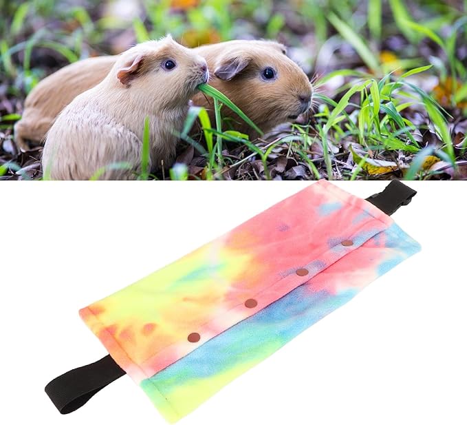Reptile Sling Carrier, Soft Adjustable Strap Comfortable to Use Bearded Dragon Sling for Outdoor Travel Walking Rest (Iridescence)