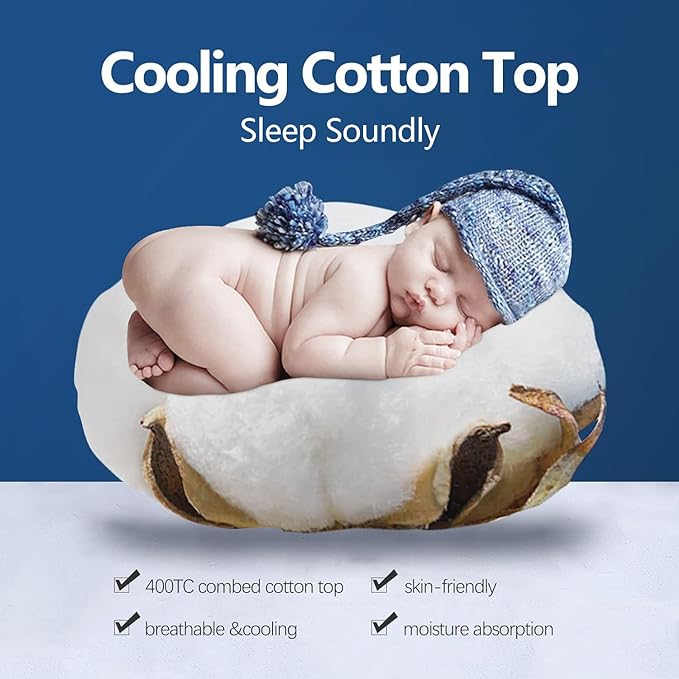 COONP California King Mattress Topper, Extra Thick Pillowtop, Cooling Plush Mattress Pad Cover Cotton Top Bed Topper Protector with 8-21 Inch Deep Pocket