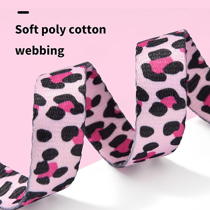 Mile High Life Dog Collar | Nylon Puppy Collars w Cute Patterns | Lightweight Girl Dog Collar | Boy Dog Collar for Small/Medium/Large Dogs (Pink Leopard, Small)