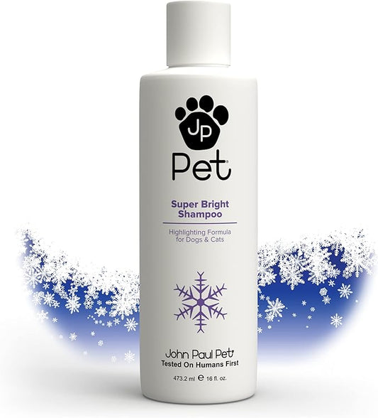 John Paul Pet Super Bright Shampoo, Highlighting Formula for Dogs and Cats, 16 fl. oz.