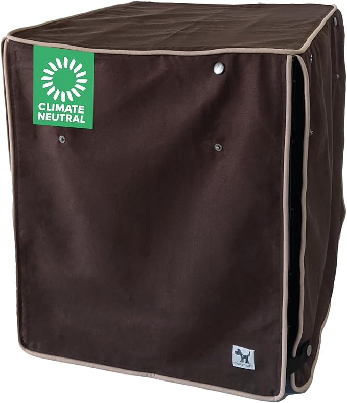 Molly Mutt Landslide Dog Crate Cover, 100% Cotton Canvas Cover with 2 Roll-Up Panels, Ideal for Dog or Cat Crate, Durable, Washable, and Free of Harmful Chemicals, 36" x 24" x 27"