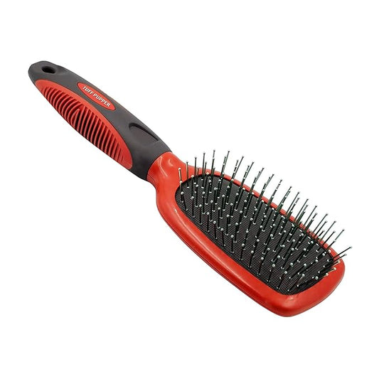Tuff Pupper Stainless Steel Pin Brush for Long or Short Hair Pets - Detangling & Dematting Undercoat Brush for Dogs, Cats, and All Pets