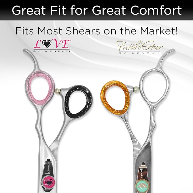 Kenchii Extra Soft Premium Shear Finger Ring Inserts - Thick, Quality Comfort. Elevate Your Grooming Experience with Precision and Style in Multiple Colors