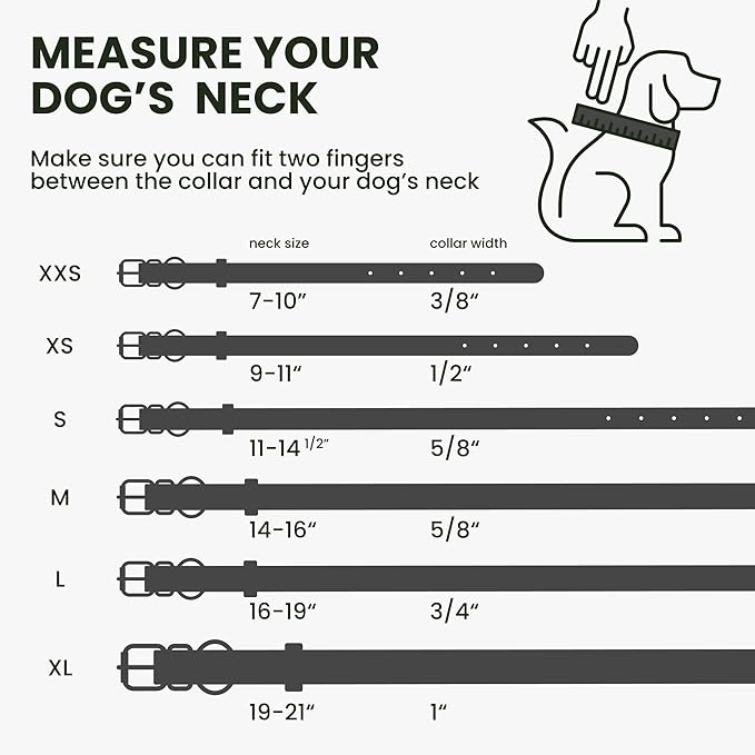 BRONZEDOG Rolled Leather Dog Collar with QR ID Tag Adjustable Soft Round Collars for Small Medium Large Dogs Puppy Cat (7" - 10" Neck Size, Black Night)