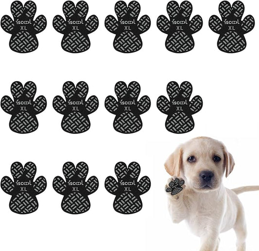 Paw Protection Anti-Slip Handle Prevents Your Dog from Slipping on Hardwood Floors,Perfect for hot Roads,Disposable self Adhesive Dog Shoes Boots Socks Replacement 12pcs (XL, Count, 3)