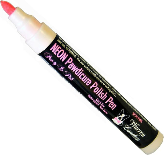 Warren London Pawdicure Dog Nail Polish Pens | Made in USA | Quick Dry, Low Odor, Non-Toxic Dog Accessories | Ideal for Dog Birthday, Dog Costume | 13 Colors | Neon Pink