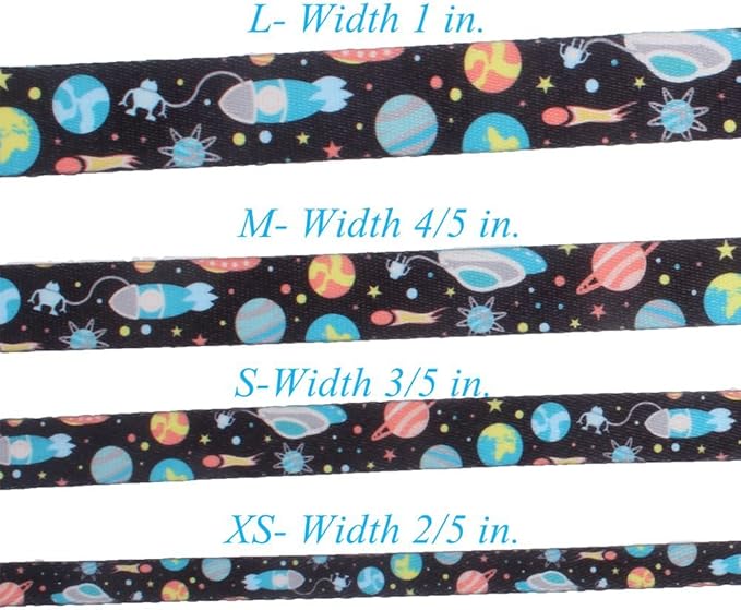 QQPETS Dog Harness Leash Set Adjustable Heavy Duty No Pull Halter Harnesses for Small Medium Large Breed Dogs Back Clip Anti-Twist Perfect for Walking (S(14"-20" Chest Girth), Space)