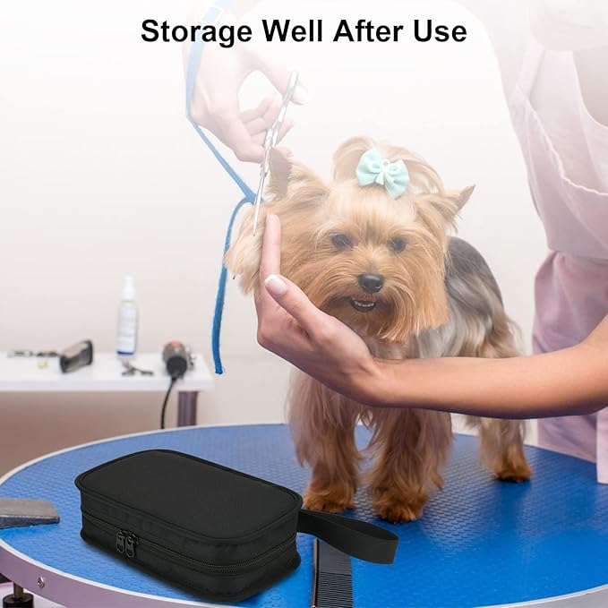 Cosmos Dog Clipper Carrying Case Bag for Pet Grooming Kit Storage, Cat Shaver Trimmer Organizer With Handle (Grooming Kits NOT Included)