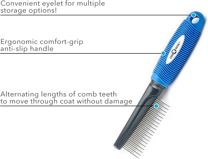 Ultimate Pet Shedding Comb, Blue