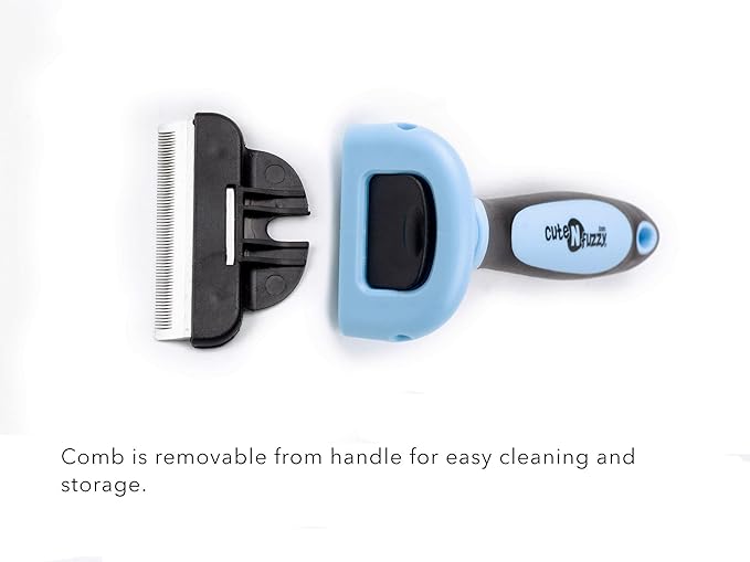 Deshedding Pet Grooming Comb, Blue, Large